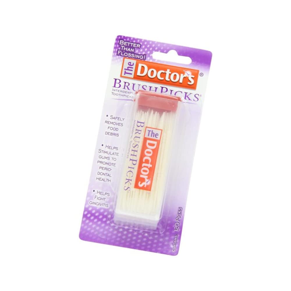 The Doctor's BrushPicks Interdental Toothpicks, 120 count. (Pack of 8)