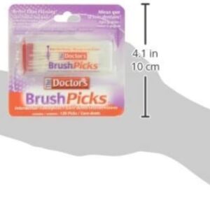 The Doctor's BrushPicks Interdental Toothpicks, 120 count. (Pack of 8)