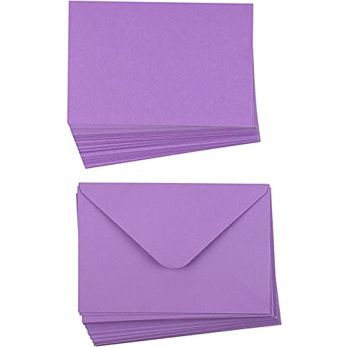 Blank Purple Greeting Cards and Envelopes for All Occasions (4 x 6 In, 48 Pack)