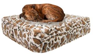bessie and barnie giraffe luxury extra plush faux fur rectangle pet/dog bed (multiple sizes)