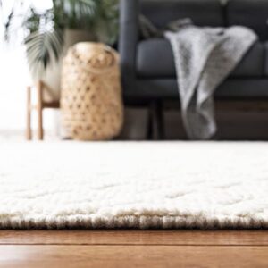 SAFAVIEH Vermont Collection Area Rug - 8' x 10', Ivory, Handmade Wool, Ideal for High Traffic Areas in Living Room, Bedroom (VRM304A)