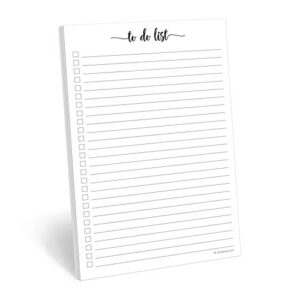321done to do list notepad 5.5x8.5, simple checklist, made in usa, cute modern design for organizing, planning, 50 sheets, college ruled, thick heavy paper