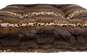 Bessie and Barnie Wild Kingdom Luxury Extra Plush Faux Fur Rectangle Pet/Dog Bed (Multiple Sizes)