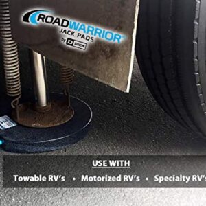 RoadWarrior Heavy Duty RV Jack Pad - Lightweight, Stackable, Waterproof, Unbreakable Outrigger Pad with Ergonomic TuffGrip Handle (One Pad,15"X1.5")