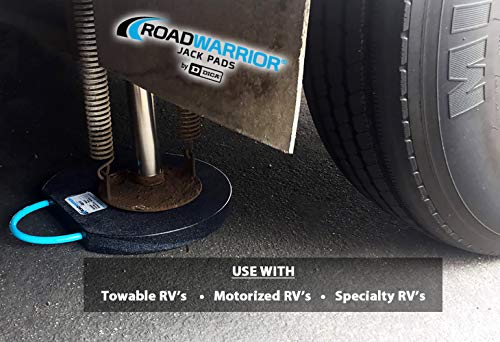 RoadWarrior Heavy Duty RV Jack Pad - Lightweight, Stackable, Waterproof, Unbreakable Outrigger Pad with Ergonomic TuffGrip Handle (One Pad,15"X1.5")