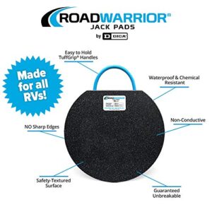 RoadWarrior Heavy Duty RV Jack Pad - Lightweight, Stackable, Waterproof, Unbreakable Outrigger Pad with Ergonomic TuffGrip Handle (One Pad,15"X1.5")