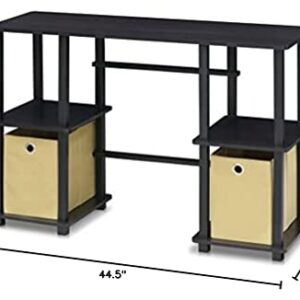 FURINNO Turn-N-Tube Computer Desk, Espresso