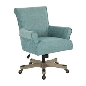 osp home furnishings megan office chair, turquoise