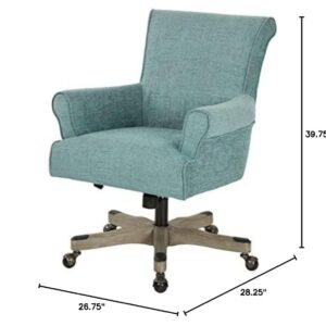 OSP Home Furnishings Megan Office Chair, Turquoise