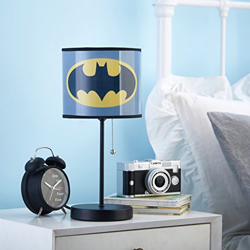 Warner Brothers Batman Stick Lamp, Metal, Gray