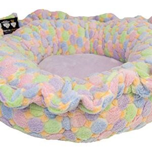 Bessie and Barnie Ultra Plush Ice Cream/ Lilac Deluxe Luxury Dog/Pet Lily Pod Bed Machine Washable