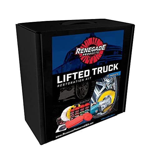 Renegade Products Lifted Truck & Forged Wheel Metal Polishing & Detailing Complete Kit Complete with Metal Polishing Products, Spray Wax, & Rubber Vinyl & Plastic Dressing