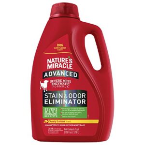 nature's miracle p-98145 advanced dog stain and odor remover,red,128 oz