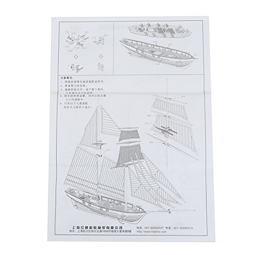 HAPYLY 1/130 Scale DIY Hobby Wooden Ship Science Equipmen Assembly Model Boat Kits Sailing Boat Kit Decor Toy Gift