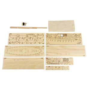 HAPYLY 1/130 Scale DIY Hobby Wooden Ship Science Equipmen Assembly Model Boat Kits Sailing Boat Kit Decor Toy Gift