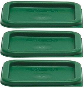 cambro (sfc2452) covers, set of 3 (for 2 & 4-quart containers, kelly green, polyethylene, nsf)