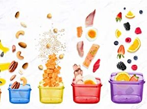 21 Day Portion Control Container kit for Weight Loss 14 Piece Labeled + COMPLETE GUIDE + 21 DAY PLANNER + RECIPE eBOOK - Color Coded Meal Prep System