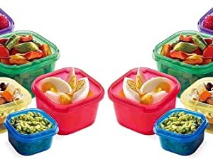 21 Day Portion Control Container kit for Weight Loss 14 Piece Labeled + COMPLETE GUIDE + 21 DAY PLANNER + RECIPE eBOOK - Color Coded Meal Prep System