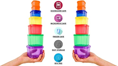 21 Day Portion Control Container kit for Weight Loss 14 Piece Labeled + COMPLETE GUIDE + 21 DAY PLANNER + RECIPE eBOOK - Color Coded Meal Prep System