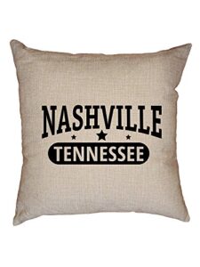 hollywood thread trendy nashville, tennessee with stars decorative linen throw cushion pillow case with insert