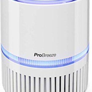 Pro Breeze Small Air Purifier HEPA - Air Purifier with True HEPA Filter, 99.7% Smoke, Dust, Pollen, with Night Light and Negative Ion Generator - Desktop Air Purifiers for Bedroom, Room, Home Office