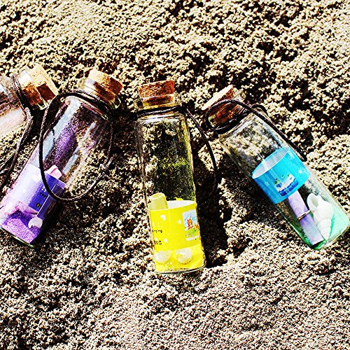 JASEASYZ Mini Glass Jars with Cork Lids, 10ml DIY herb Sand Art, Small Romantic Decorations Glass Bottles Message Craft, Birthday Wedding Anniversary Party Favors for Boyfirend Girlfriend Pack of 16