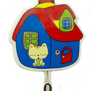 HAND 0646 Pack of 3 Kitty House Powerful Self Adhesive Hooks - Easy to Attach and Multi-purpose - Load 1.5 Kg Each Hook