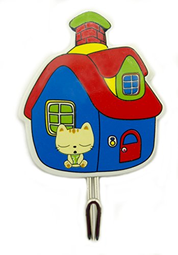 HAND 0646 Pack of 3 Kitty House Powerful Self Adhesive Hooks - Easy to Attach and Multi-purpose - Load 1.5 Kg Each Hook