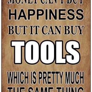 Rogue River Tactical Funny Mechanic Shop Metal Tin Sign Wall Decor Man Cave Bar Money Happiness Tools