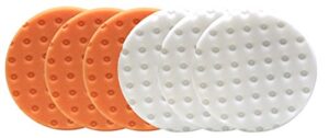 lake country ccs smart pads da 5.5 inch foam pad (3-white, 3-orange, 5.5)