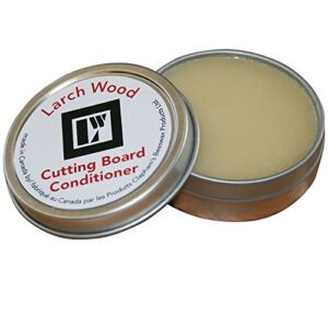 lw handmade larch wood canada beeswax and mineral oil cutting board conditioner - small (1.6 oz/ 45g)