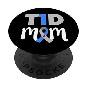 t1d mom womens type 1 diabetes phone accessory popsockets popgrip: swappable grip for phones & tablets