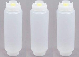 fifo sauce squeeze bottle colour: white. capacity: 591ml (20oz) — pack of 3