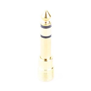 6.5mm Male to 3.5mm Female Stereo Adapter Headphone Audio Plug Jack Converter for Headphone Headset Microphone Amplifier Mixer - Gold