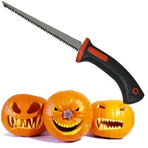 keyfit tools professional pumpkin carving knife adult use only extra sharp heat treated blue steel blade halloween jack o' lantern gourd fruit carver knife
