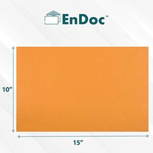 EnDoc 10 x 15 Clasp Envelopes - 100 Pack Brown Kraft Catalog Mailing Gummed Seal Envelope - 28lb Heavyweight 10x15 Inches Manila Envelopes for Home, Office, Business, Legal or School