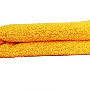 Kleen Freak Car Washing Drying Towel Large Microfiber Gold (24 in. x 36 in.) Plus Car Wash Microfiber Chenille Mitt Large Lime Green (10 in. x 8 in.) Detailing Quality