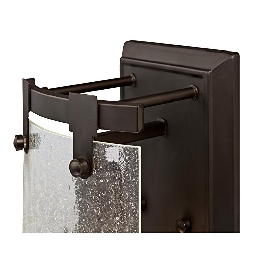 Westinghouse Lighting 6352300 Burnell One-Light Indoor, Oil Rubbed Bronze Finish with Clear Seeded Glass Wall Fixture, Black