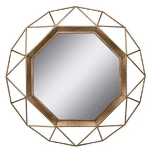 stonebriar sb-6137a gold geometric wall mirror, 30 x 30