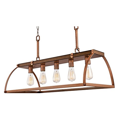 Westinghouse Lighting 6351600 Chandelier, Barnwood & Copper