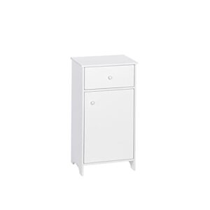 riverridge, white medford single door floor cabinet with drawer, one size