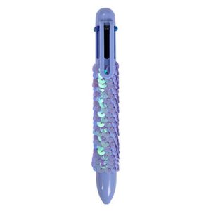 YOUKAI 0.5mm 6-in-1 Multicolor Retractable Ballpoint Pens for School Supplies Students Children Gift,4 Pack Sequin Pen