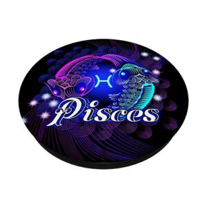 Pisces Awesome Zodiac Gift PopSockets PopGrip: Swappable Grip for Phones & Tablets