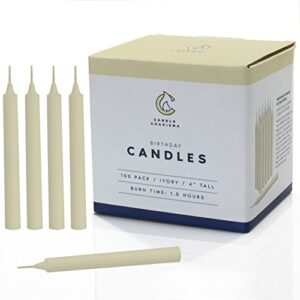 chime candles for spells, rituals, birthday party congregation (100, ivory)