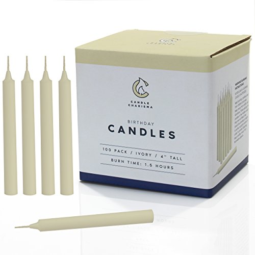 Chime Candles for Spells, Rituals, Birthday Party Congregation (100, Ivory)