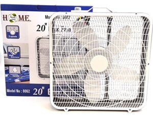 uw uniware the name you trust 8062 portable 3 speed box floor fan 20 inches, quiet operation,125v