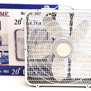 UW UNIWARE THE NAME YOU TRUST 8062 Portable 3 speed box floor fan 20 Inches, quiet operation,125v