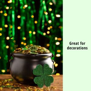 Black Cauldron Plastic 12 Mini & 1 Large 7.4"- for St Patricks Day Pot of Gold Bucket for Table Décor Kids Party Favors Supplies By 4E's Novelty