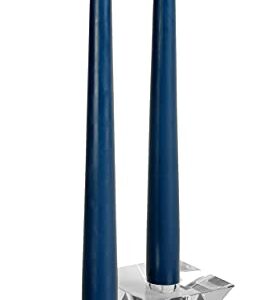 12 Pack Tall Taper Candles - 12 Inch Midnight Blue Dripless, Unscented Dinner Candle - Paraffin Wax with Cotton Wicks - 10 Hour Burn Time