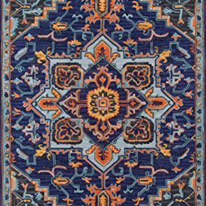 Momeni Ibiza Wool Area Rug 2' X 3' Navy